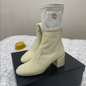 BRAND NEW WITH TAGS AND BOX Chanel booties with sock. Super timeless